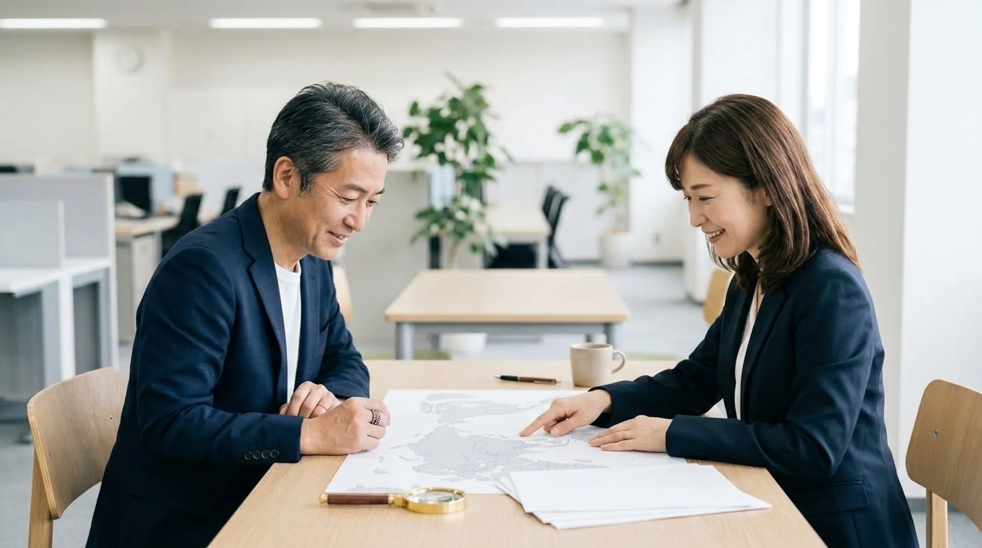 公的支援の窓口で相談する中小企業の経営者
